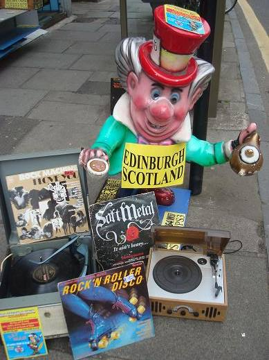 Record players and vinyl at Backtracks Edinburgh shop
