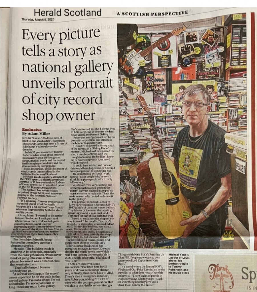 Scottish Newspaper Article Backtracks music